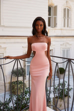 Arwen - Peach Alamour The Label Arwen Peach Strapless Gown | Afterpay | Zip Pay | Sezzle | Laybuy