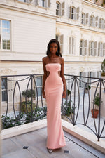 Arwen - Peach Alamour The Label Arwen Peach Strapless Gown | Afterpay | Zip Pay | Sezzle | Laybuy