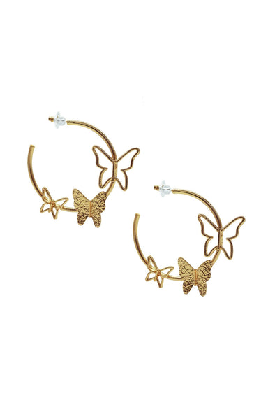 Andrey Butterfly Big Hoop Earrings