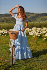 Rochelle Dress Alamour The Label Rochelle Sky Blue Poplin Maxi Dress | Afterpay | Zip Pay | Sezzle