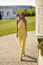Solange Jumpsuit Alamour The Label Solange Yellow Sequin Palazzo Jumpsuit  | Afterpay | Zip Pay | Sezzle