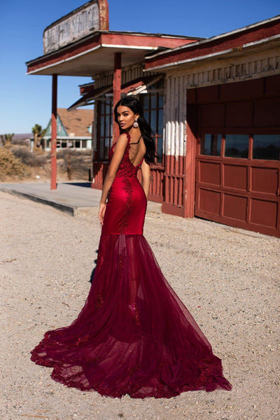 Cassie Beaded Gown - Burgundy Alamour The Label A&N Luxe Cassie Burgundy Beaded Tulle Gown | Afterpay