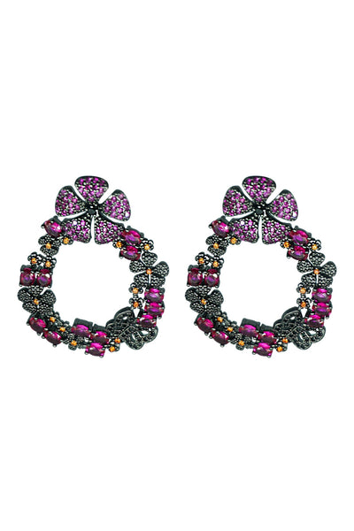 Saban Flower Circle Earrings Alamour The Label Saban Flower Circle Earrings | Afterpay | Klarna | Zip Pay