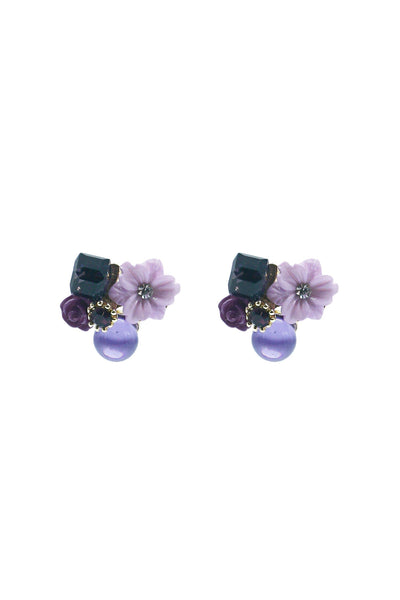 Adah Purple Flower Earrings Alamour The Label Adah Purple Flower Earrings | Afterpay | Laybuy | Klarna | Zippay