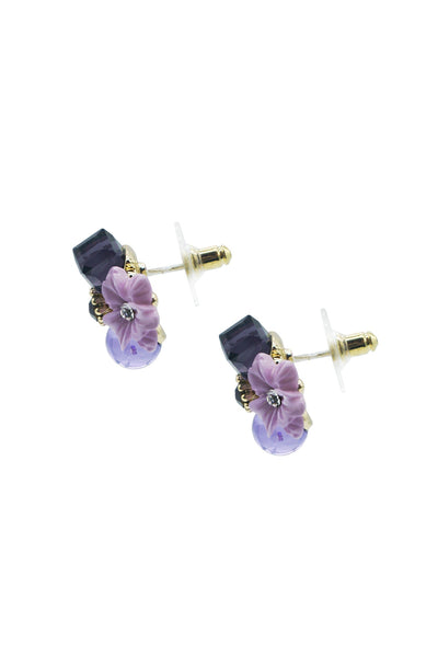 Adah Purple Flower Earrings Alamour The Label Adah Purple Flower Earrings | Afterpay | Laybuy | Klarna | Zippay