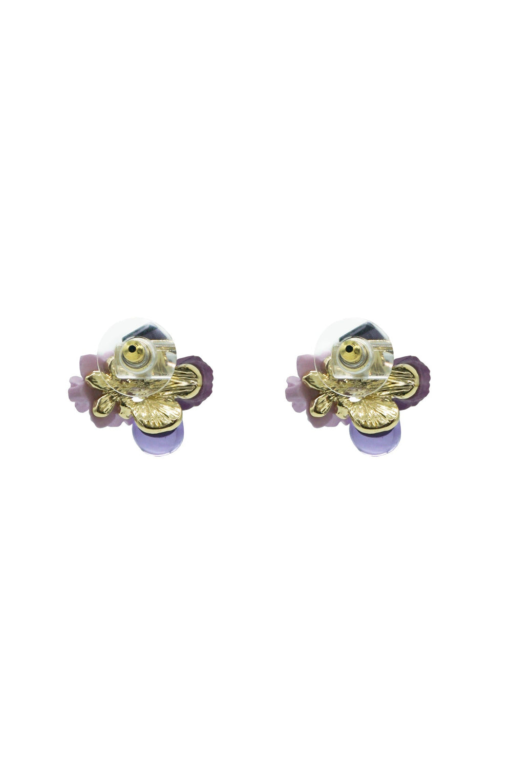 Adah Purple Flower Earrings