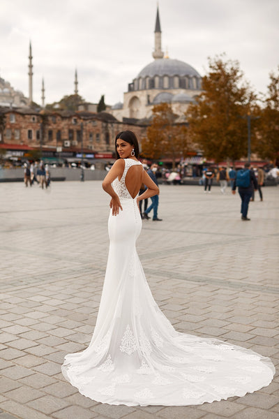 Nazan Gown Alamour Made-To-Order Nazan Chiffon Lace Wedding Dress | Afterpay | Laybuy | Klarna
