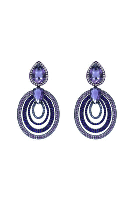 Jamila Purple Oval Earrings | Afterpay | Zip Pay | Sezzle