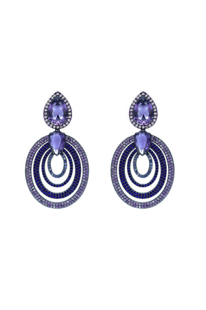 Jamila Purple Oval Earrings | Afterpay | Zip Pay | Sezzle