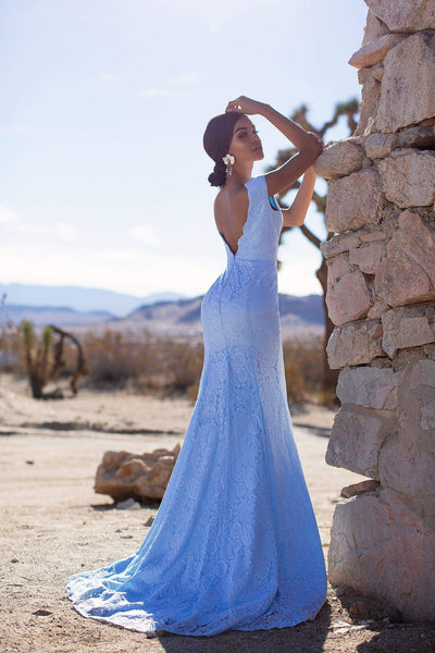 Ivy Lace Gown - Sky Blue Alamour Made-To-Order A&N Luxe Ivy Sky Blue Lace Gown | Afterpay | Laybuy | Klarna
