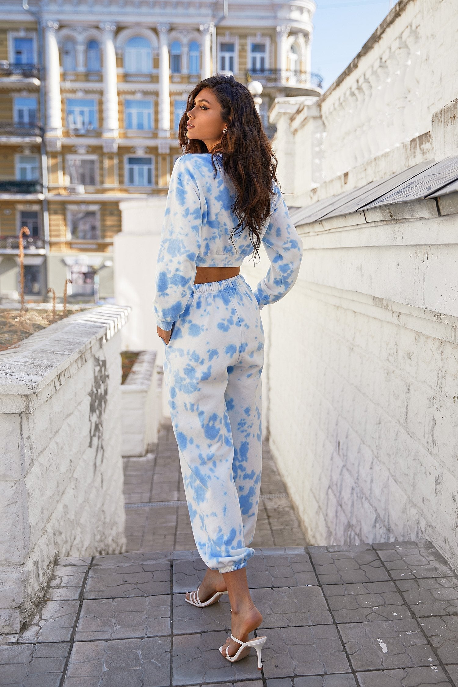 Cara Sky Blue Tie Dye Sweatshirt | Afterpay | Zip Pay | Sezzle