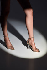 Belle - Transparent PU Diamante Embellished Heel