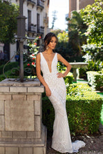 Luriana - White Alamour The Label Luriana White Sequin Gown | Afterpay | Laybuy | Klarna | Zip Pay