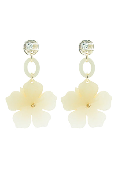 Petra Ivory Flower Drop Earrings Alamour The Label Petra Ivory Flower Drop Earrings | Afterpay | Klarna | Zip Pay