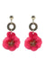 Petra Pink Flower Drop Earrings Alamour The Label Petra Pink Flower Drop Earrings | Afterpay | Klarna | Zip Pay
