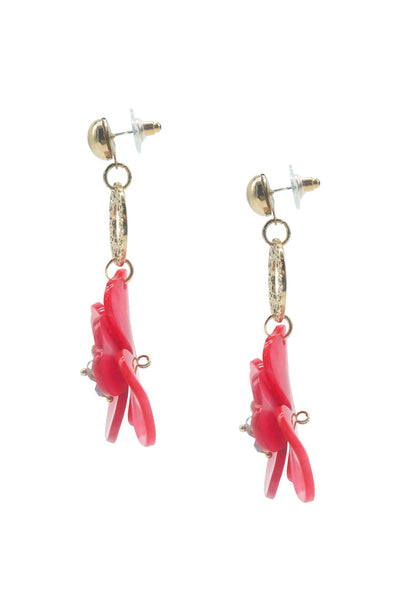 Petra Pink Flower Drop Earrings Alamour The Label Petra Pink Flower Drop Earrings | Afterpay | Klarna | Zip Pay