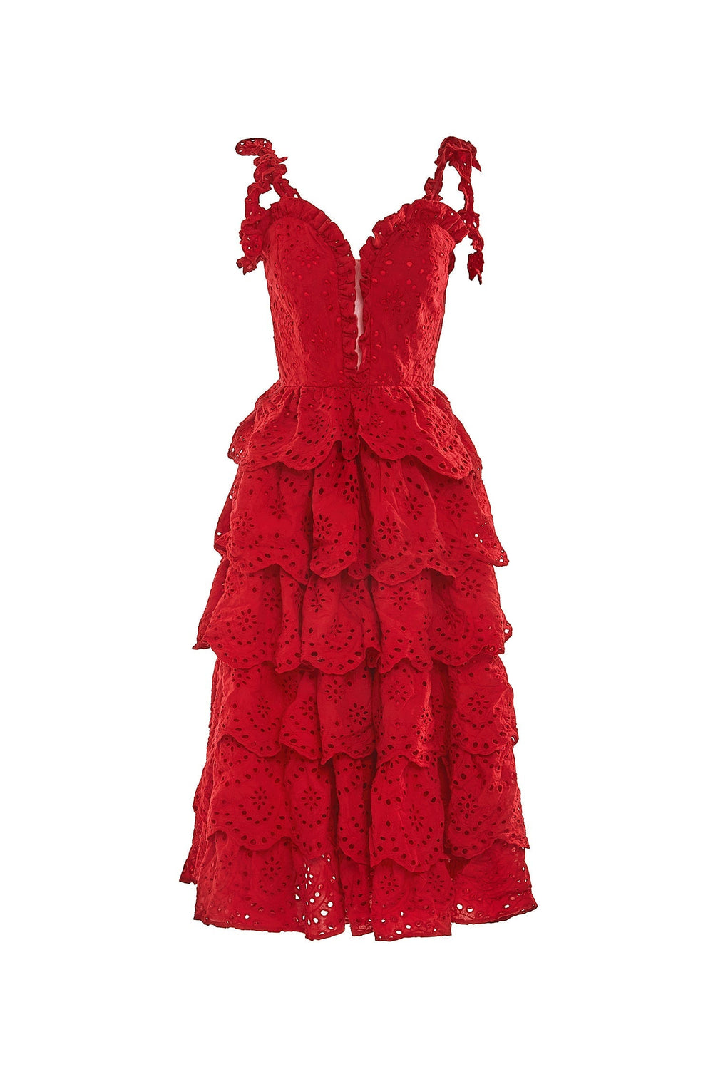 Eldora Dress Alamour The Label Eldora Red San Gallo Lace Midi Dress | Afterpay | Laybuy | Klarna
