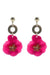 Petra Magenta Flower Drop Earrings Alamour The Label Petra Magenta Flower Drop Earrings | Afterpay | Klarna | Zip Pay