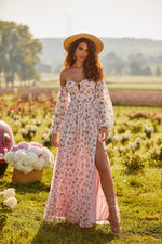 Evalyn Dress Alamour The Label Evalyn Pink Floral Maxi Dress | Afterpay | Laybuy | Klarna | Zip Pay