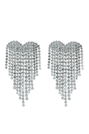 Flora Heart Diamante Earrings