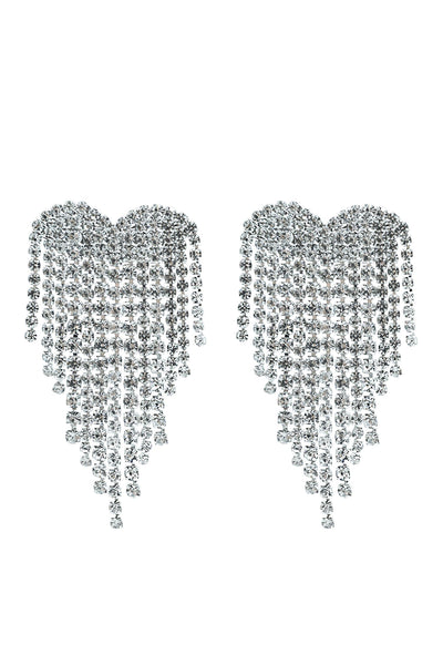Flora Heart Diamante Earrings Alamour The Label Flora Heart Diamante Earrings | Afterpay | Klarna | Zip Pay