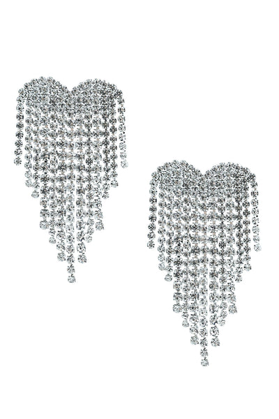 Flora Heart Diamante Earrings Alamour The Label Flora Heart Diamante Earrings | Afterpay | Klarna | Zip Pay