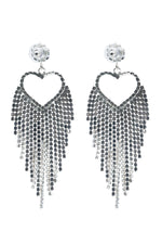 Latika Silver Heart Drop Earrings