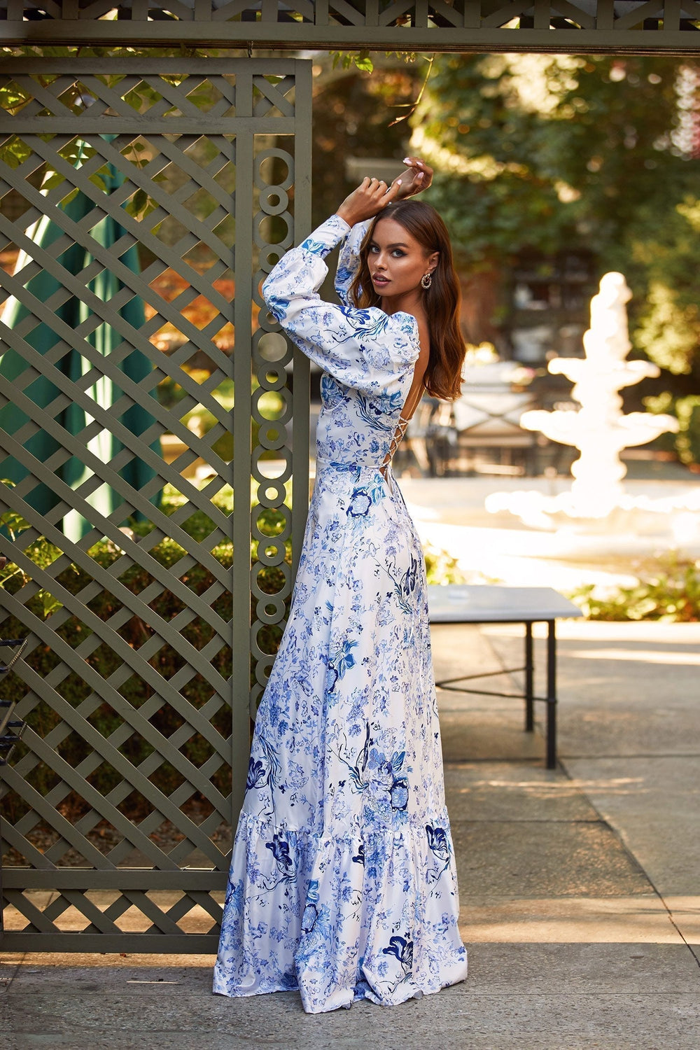 alamour the label blue dress Alamour The Label + Sasha Blue Gown With Diamante Trim