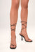 Laila - Black Lace-Up Spool Heel