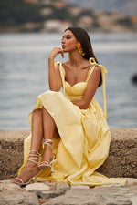 Lina Dress Alamour The Label Lina Yellow Poplin Maxi Dress | Afterpay | Klarna | Zip Pay