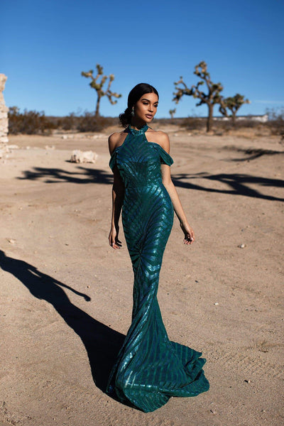 Zella Sequin Gown - Emerald Alamour The Label A&N Luxe Zella Emerald Sequin Gown | Afterpay | Zip | Sezzle