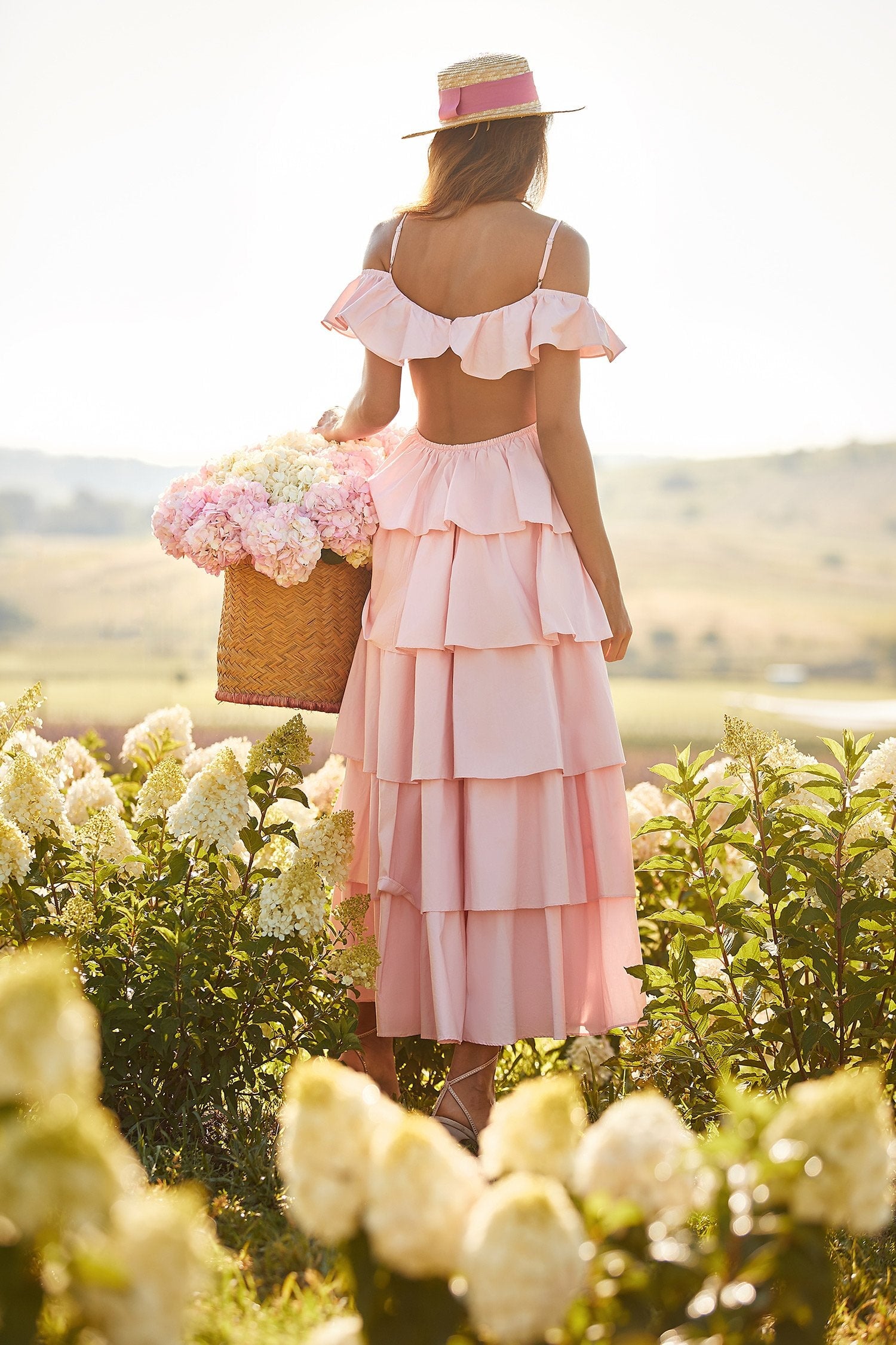 Lupita Pink Poplin CutOut Maxi Dress Afterpay Zip Pay Sezzle