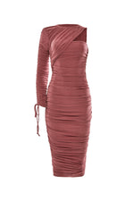 Luisa Dress Alamour The Label Luisa Mauve One-Shoulder Sleeve Dress | Afterpay | Zip Pay | Sezzle 