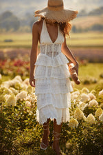 Zaina Dress Alamour The Label Zaina Lace Midi Dress with Sheer Sides | Afterpay | Laybuy | Klarna