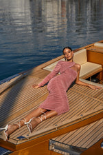 Luisa Dress Alamour The Label Luisa Mauve One-Shoulder Sleeve Dress | Afterpay | Zip Pay | Sezzle 