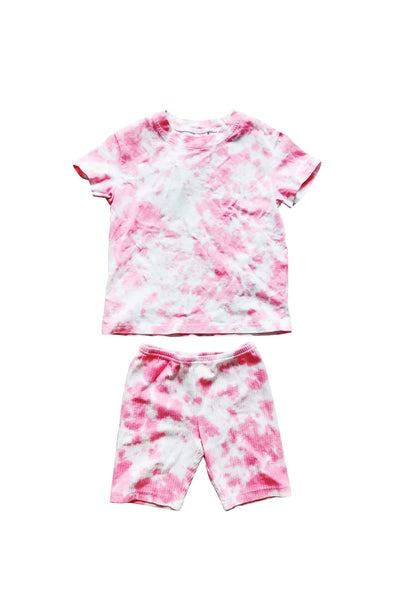 Kourtney Kids Set Alamour The Label Kourtney Kids Pink Tie Dye Set | Afterpay | Klarna | Zip Pay