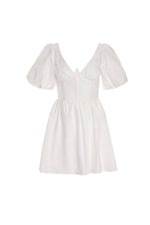Adah White Mini Linen Dress