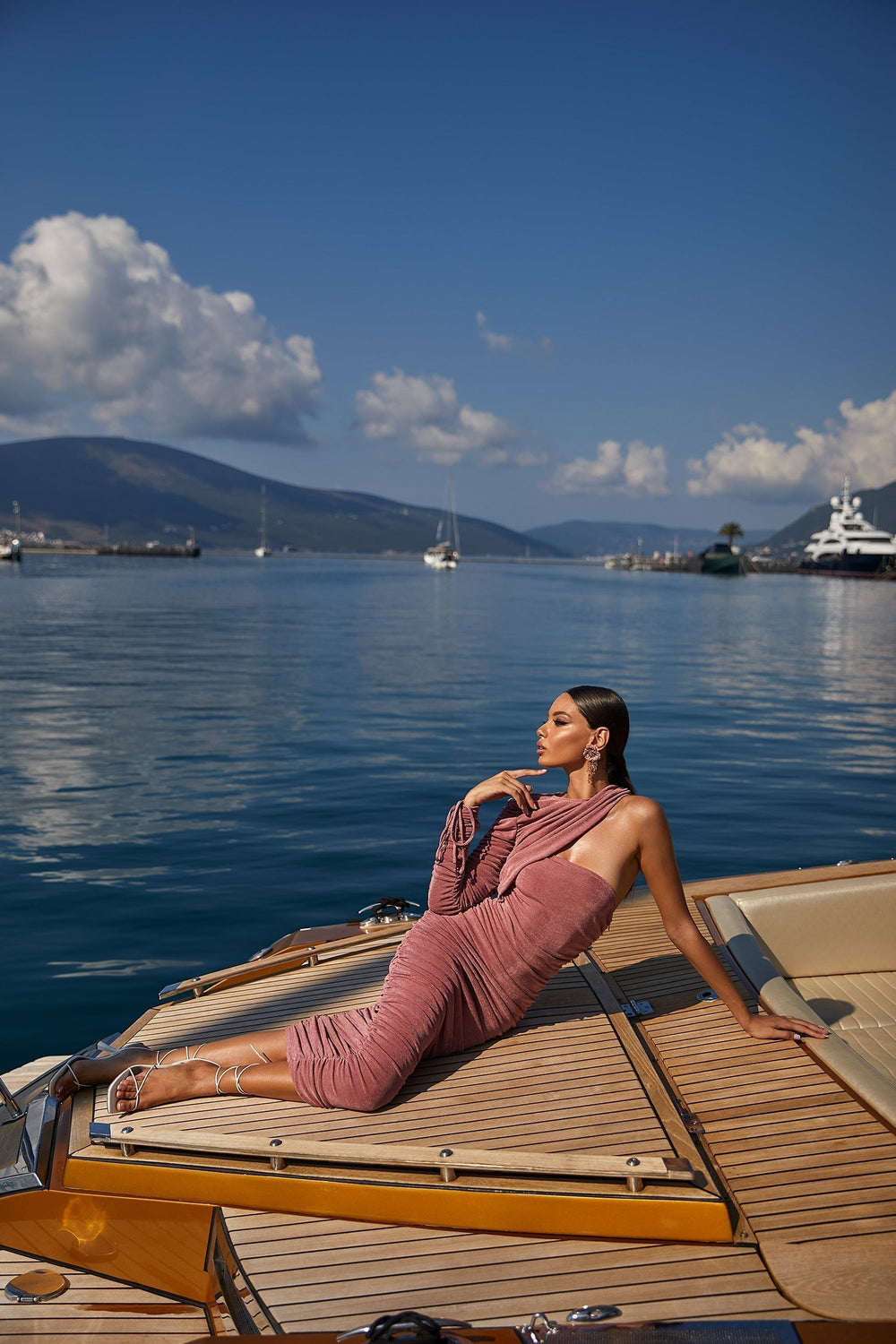 Luisa Dress Alamour The Label Luisa Mauve One-Shoulder Sleeve Dress | Afterpay | Zip Pay | Sezzle 