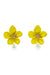 Adele Yellow Flower Pearl Studs
