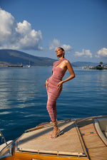 Luisa Dress Alamour The Label Luisa Mauve One-Shoulder Sleeve Dress | Afterpay | Zip Pay | Sezzle 