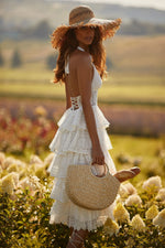 Zaina Dress Alamour The Label Zaina Lace Midi Dress with Sheer Sides | Afterpay | Laybuy | Klarna