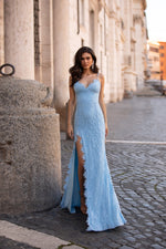 Kaia - Sky Blue Alamour The Label Kaia Sky Blue Lace Gown | Afterpay | Zip Pay | Sezzle | Laybuy