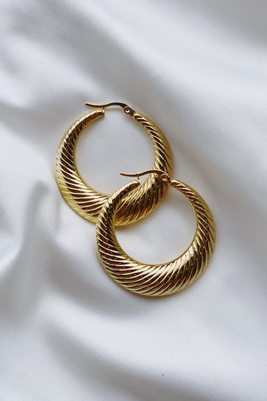 Claudine Gold Hoop Earrings