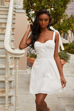 Calliso Dress Alamour The Label Calliso White Tie-Up Dress | Afterpay | Zip Pay | Sezzle
