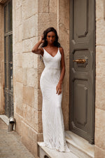 Tori - White Alamour The Label Tori White Sequin Gown | Afterpay | Zip Pay | Sezzle | Laybuy
