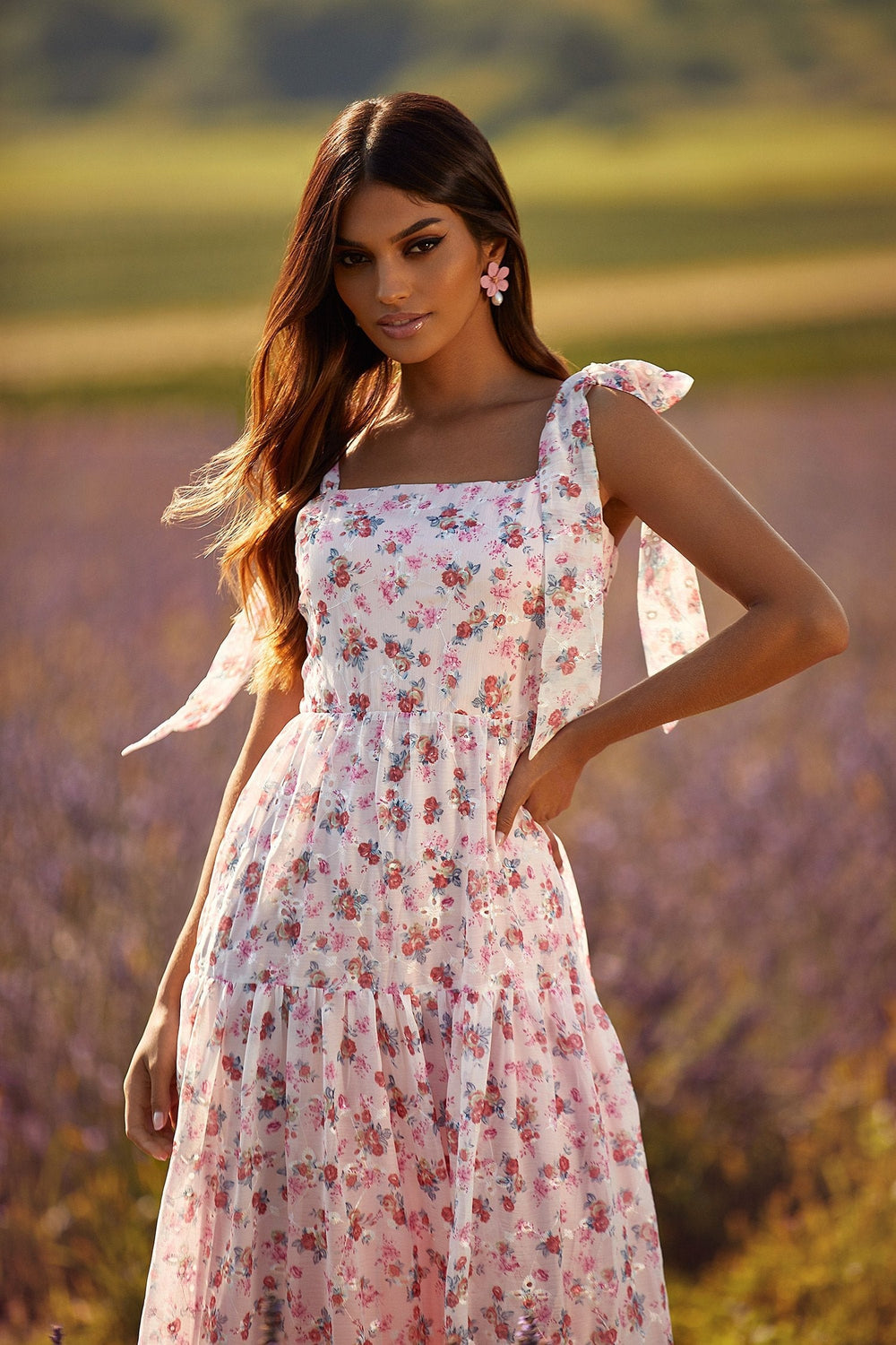 Anais Dress Alamour The Label Anais Floral Straight Neck Maxi Dress | Afterpay | Zip Pay | Sezzle