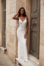 Tori - White Alamour The Label Tori White Sequin Gown | Afterpay | Zip Pay | Sezzle | Laybuy