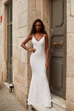 Tori - White Alamour The Label Tori White Sequin Gown | Afterpay | Zip Pay | Sezzle | Laybuy