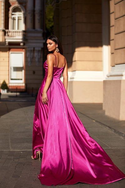 Ruru - Fuchsia Alamour Made-To-Order Ruru Fuchsia Satin Gown | Afterpay | Klarna | Zip Pay