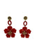 Petra Red Flower Drop Earrings